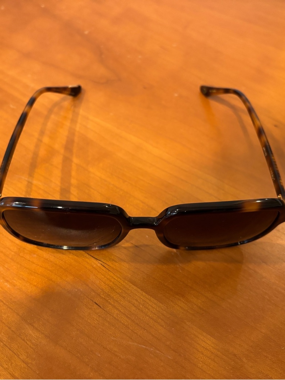 KREWE Tortoiseshell Square Sunglasses with Black Lenses - Picture 4 of 5